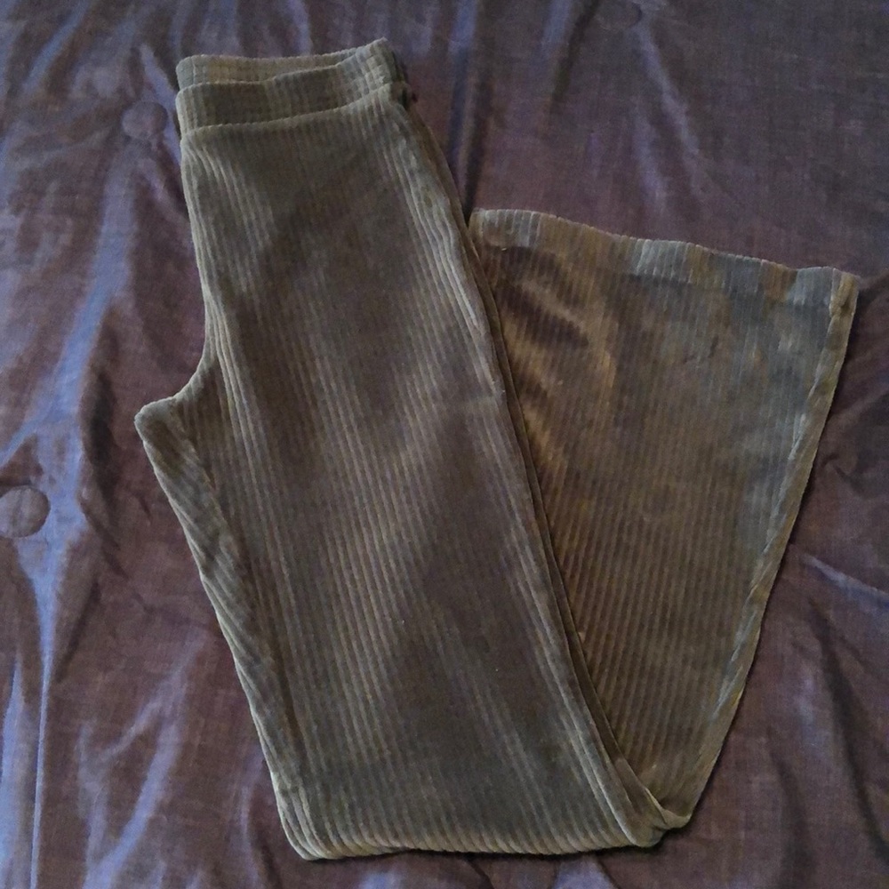 Medium aerie velour flare pants